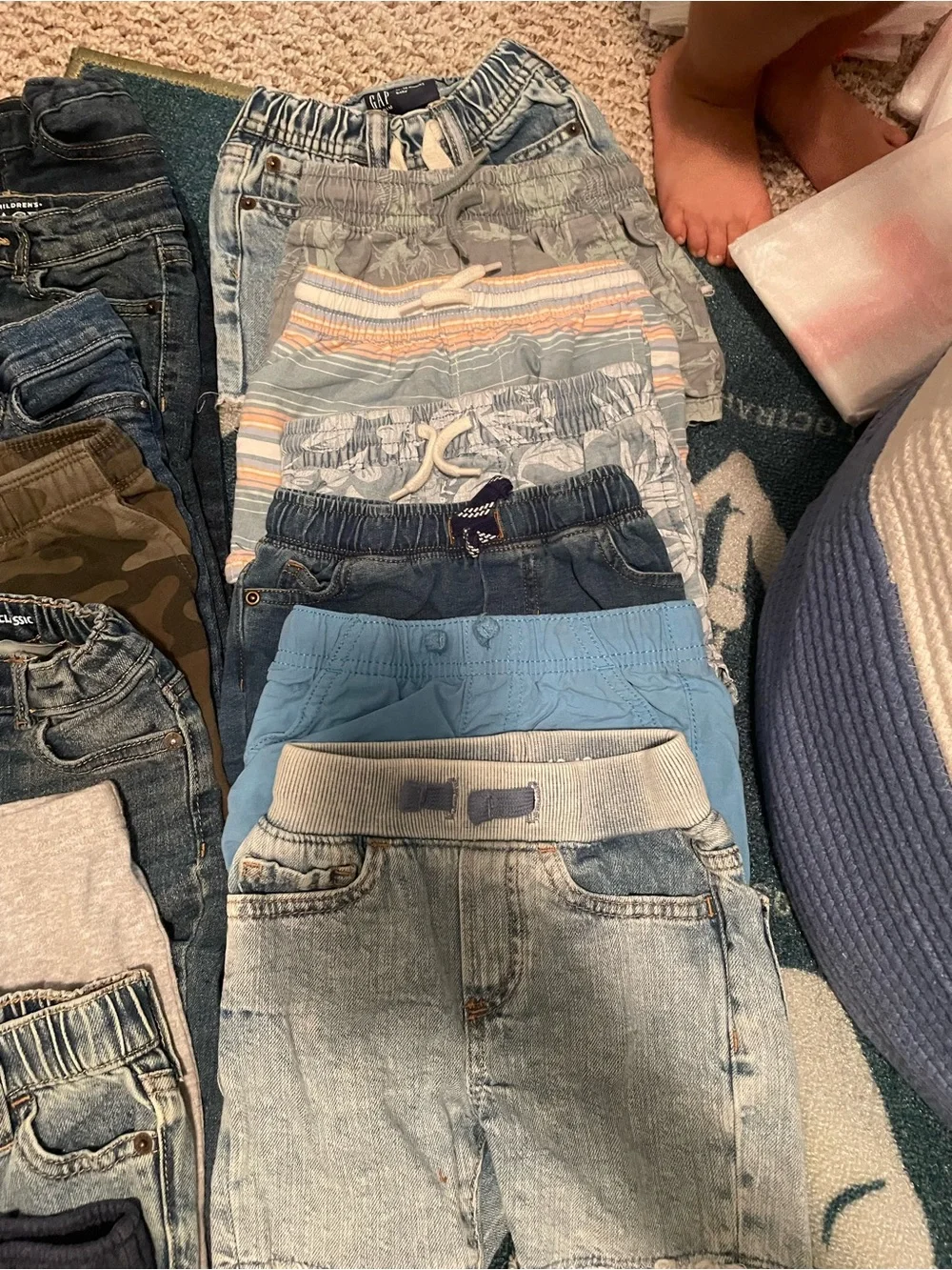 Lot of Kids Blue Denim and Chambray Bottoms - Multi-Brand, Long Pants and Shorts
